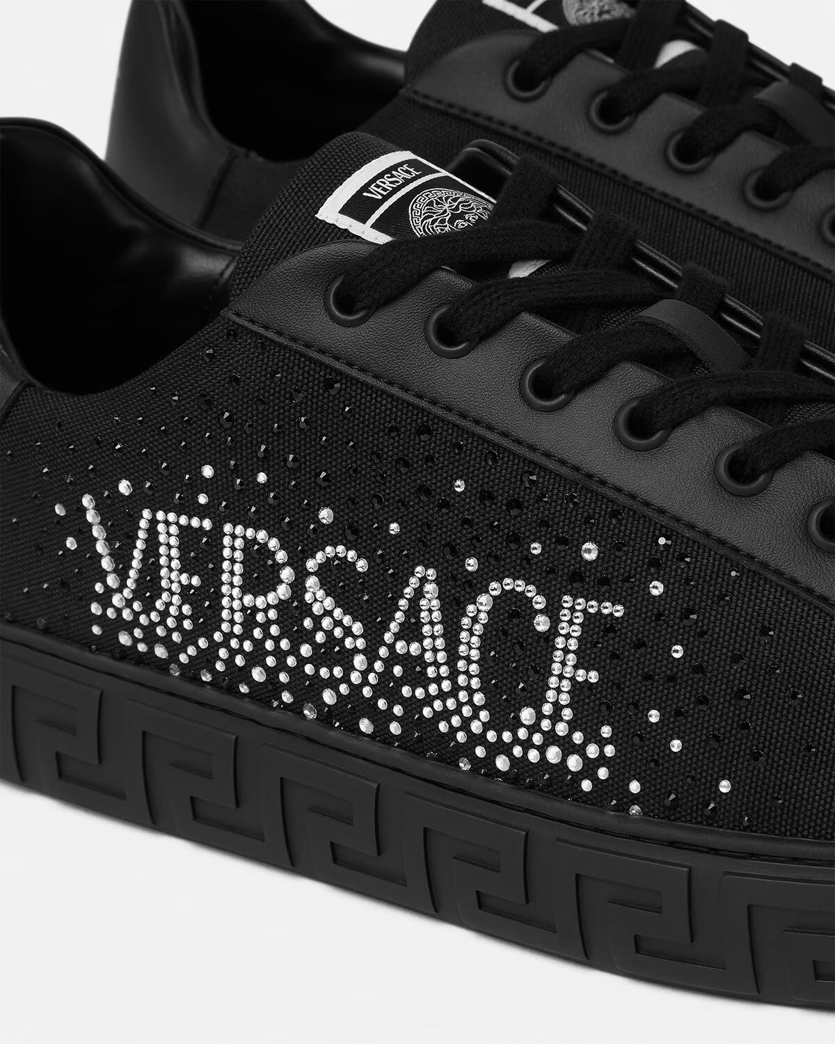 VERSACE Crystal Logo Greca Sneakers - Image 5