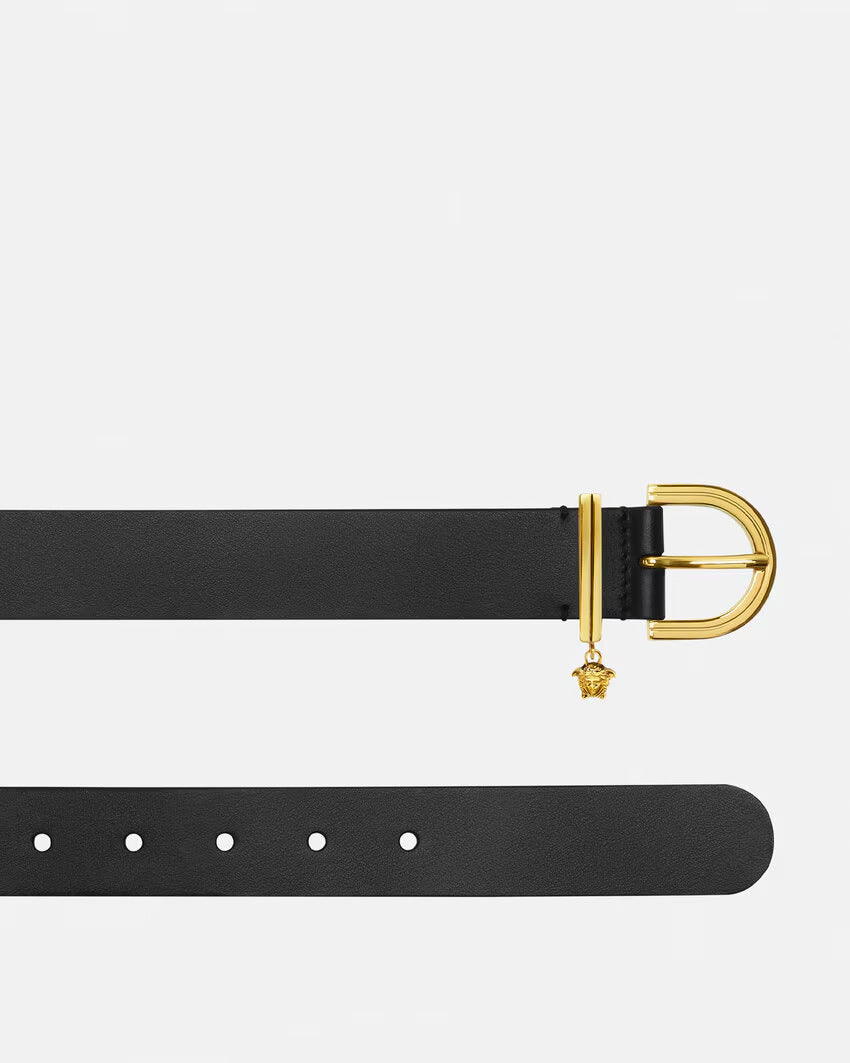 VERSACE Studded Medusa '95 Leather Belt 1.2" - Image 2