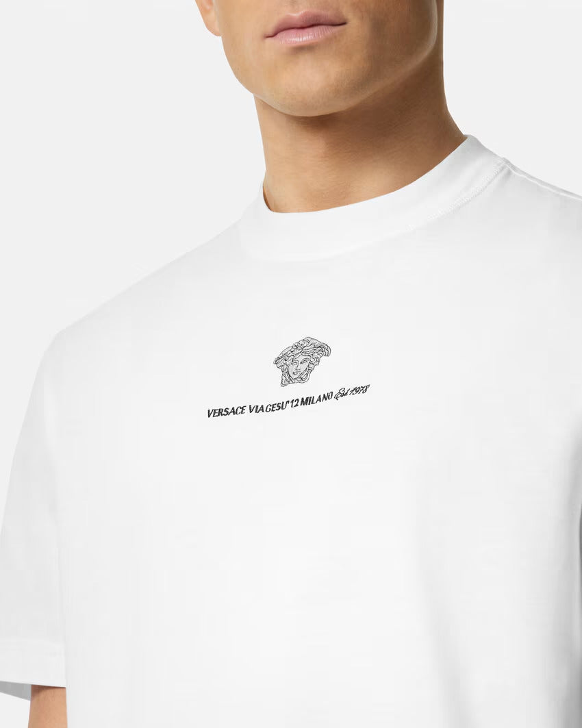 Versace EMBROIDERED MEDUSA MILANO T-SHIRT - Image 12