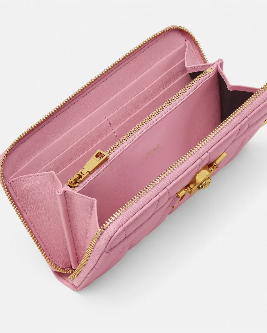 VERSACE Medusa '95 Quilted Long Wallet - Image 5