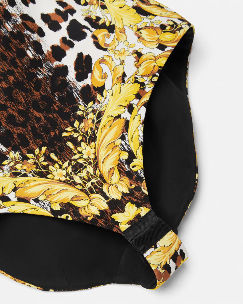 Versace WILD BAROCCO SILK CADY CORSET BODYSUIT - Image 4