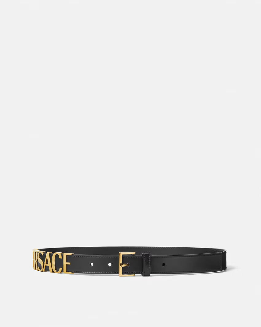 VERSACE Versace Logo Leather Belt 1.6