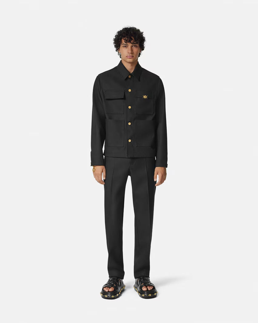 VERSACE Cavalry Wool Formal Pants - Image 5