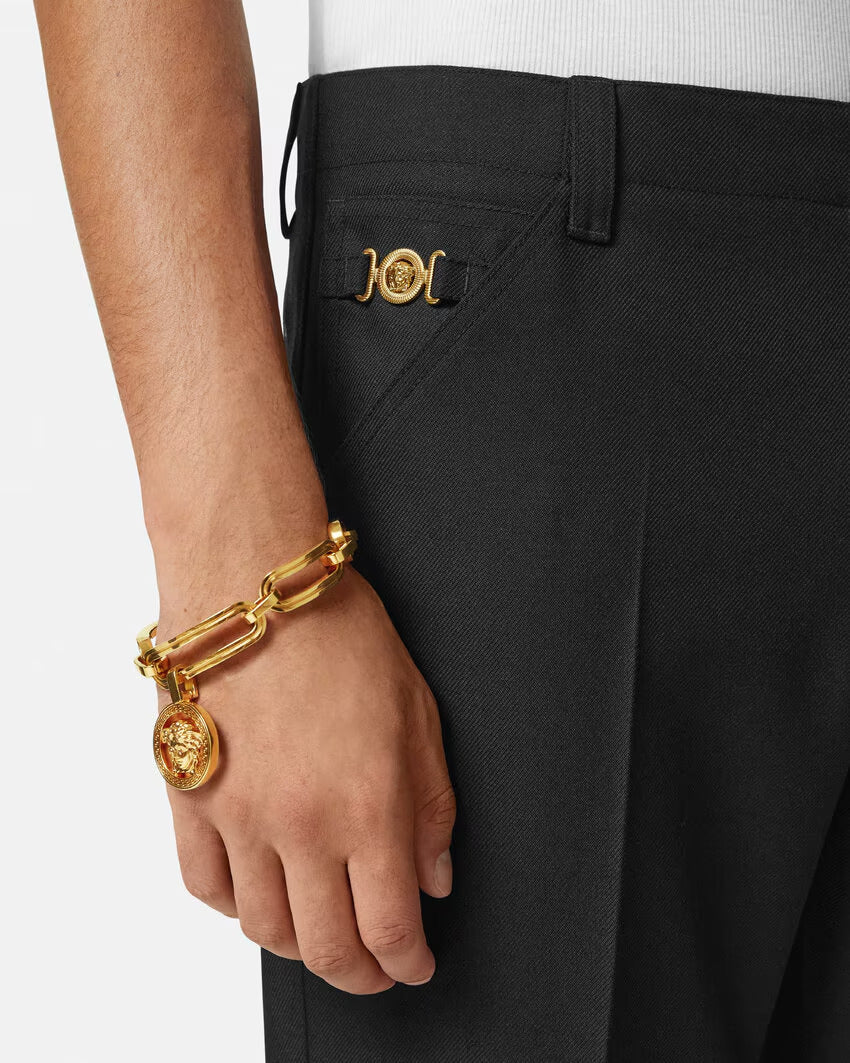 VERSACE Cavalry Wool Formal Pants - Image 2