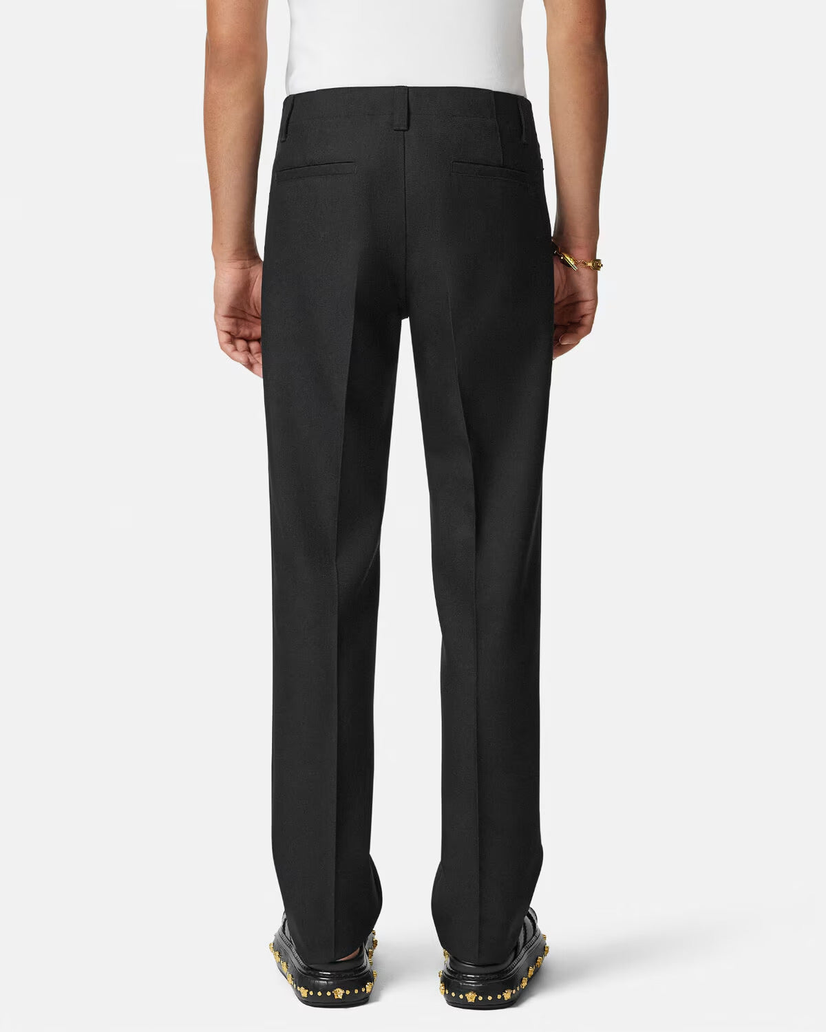 VERSACE Cavalry Wool Formal Pants - Image 4