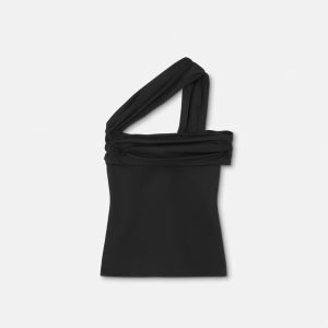Versace ONE-SHOULDER GATHERED TOP