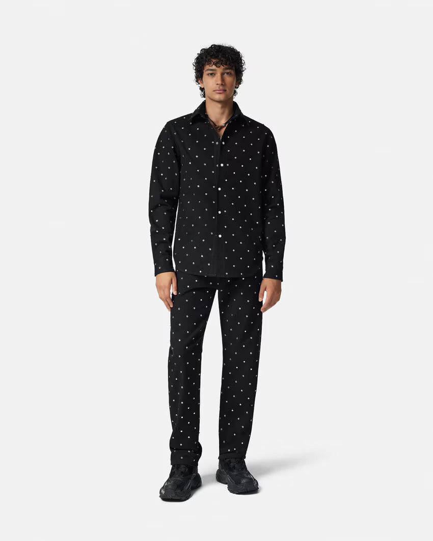 Versace CIELO STELLATO DENIM OVERSHIRT - Image 2