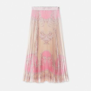 VERSACE LA COUPE DES DIEUX PLEATED MIDI SKIRT