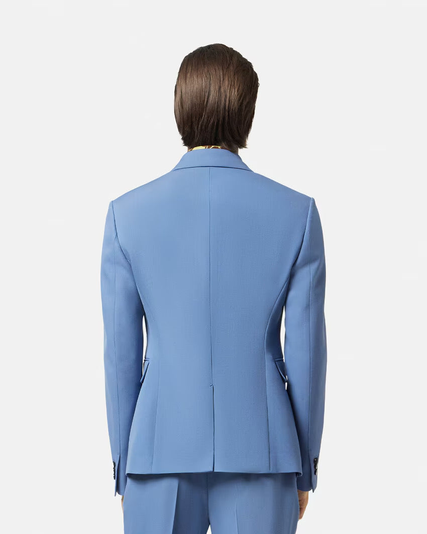 VERSACE Single-Breasted Wool Blazer - Image 5