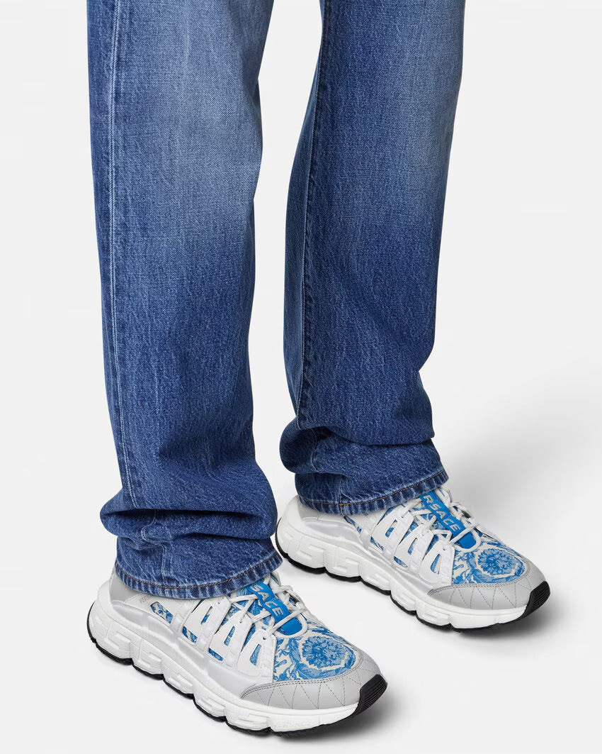 VERSACE Barocco Jacquard Trigreca Sneakers - Image 3