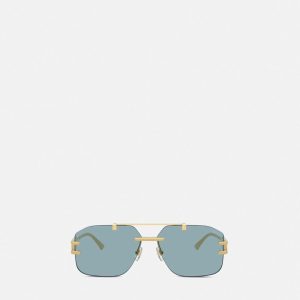 VERSACE DAMIER PLAQUE SUNGLASSES