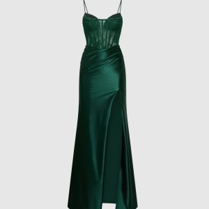 LAURA Lace Corset Maxi Dress