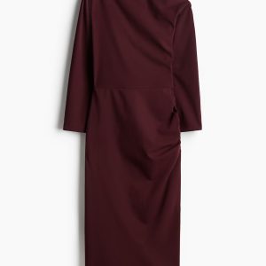 H&M Draped One-Shoulder Dress