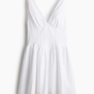 H&M Cotton Dress with Flared Skirt