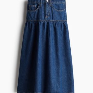 H&M Flared-Hem Denim Skirt