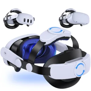 Beboncool Adjustable Head Strap for Meta 2/3 Gaming Console for VR Headset Accessories, White