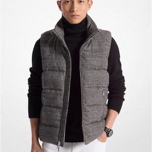 Michael Kors Glen Plaid Quilted Vest