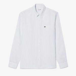 Lacoste Men's Regular Fit Striped Linen Shirt