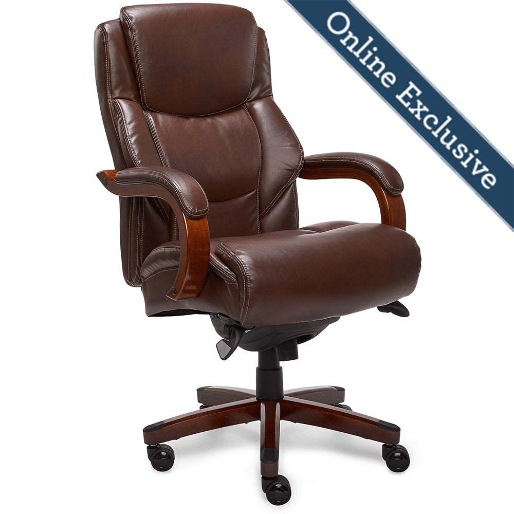 Lazboy Harnett Executive Office Chair, Brown