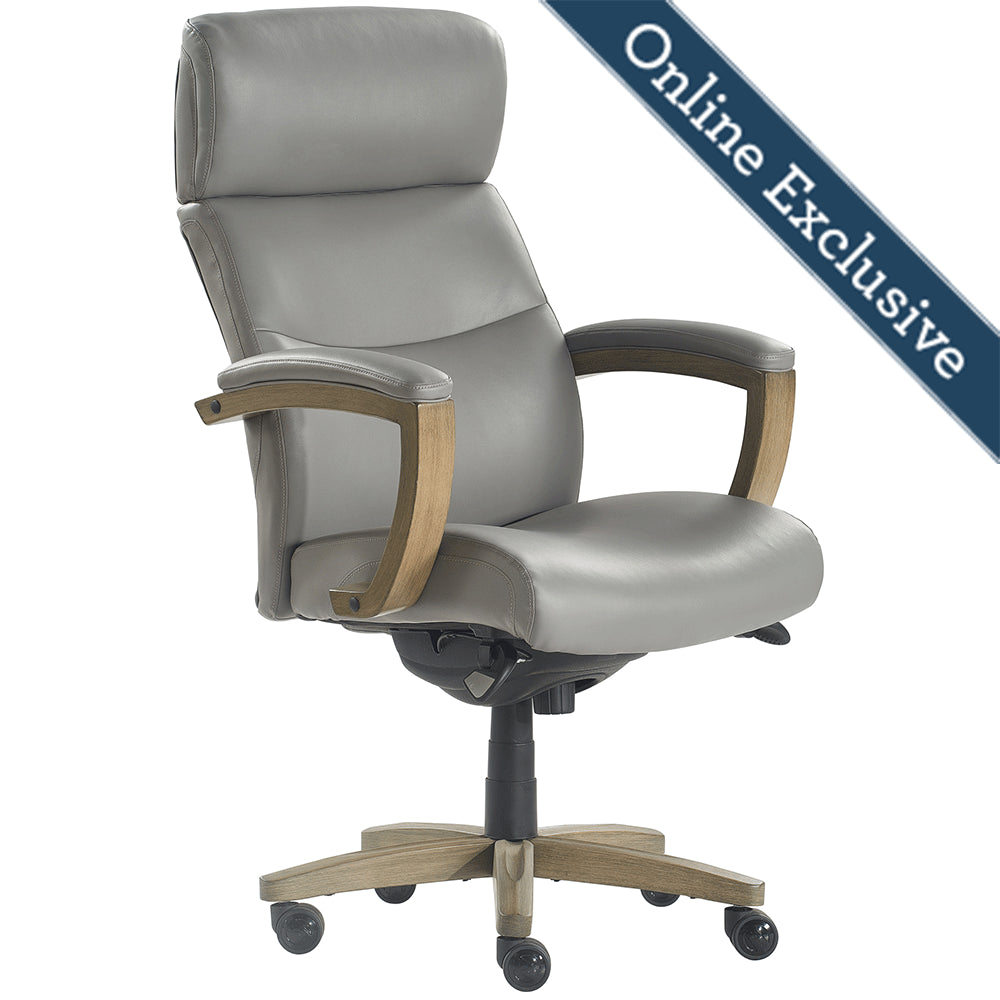 Lazboy Greyson Executive Office Chair, Grey