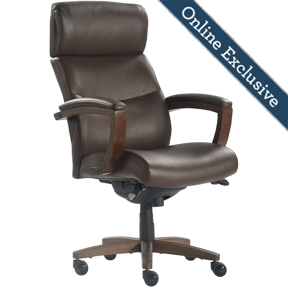 Lazboy Greyson Executive Office Chair, Brown