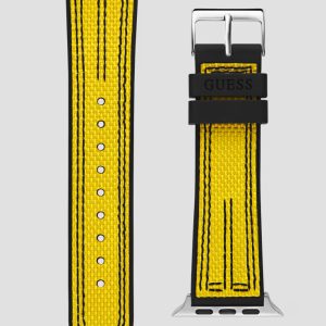 Guess Yellow and Black Woven 42-45 mm Band for Apple Watch®