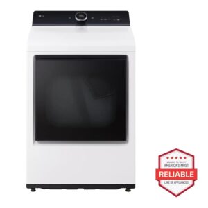 LG DLGX8601WE 7.3 cu.ft. Ultra Large High Efficiency Gas TurboSteam™ LG EasyLoad™ Door, Wi-Fi Connectivity, White