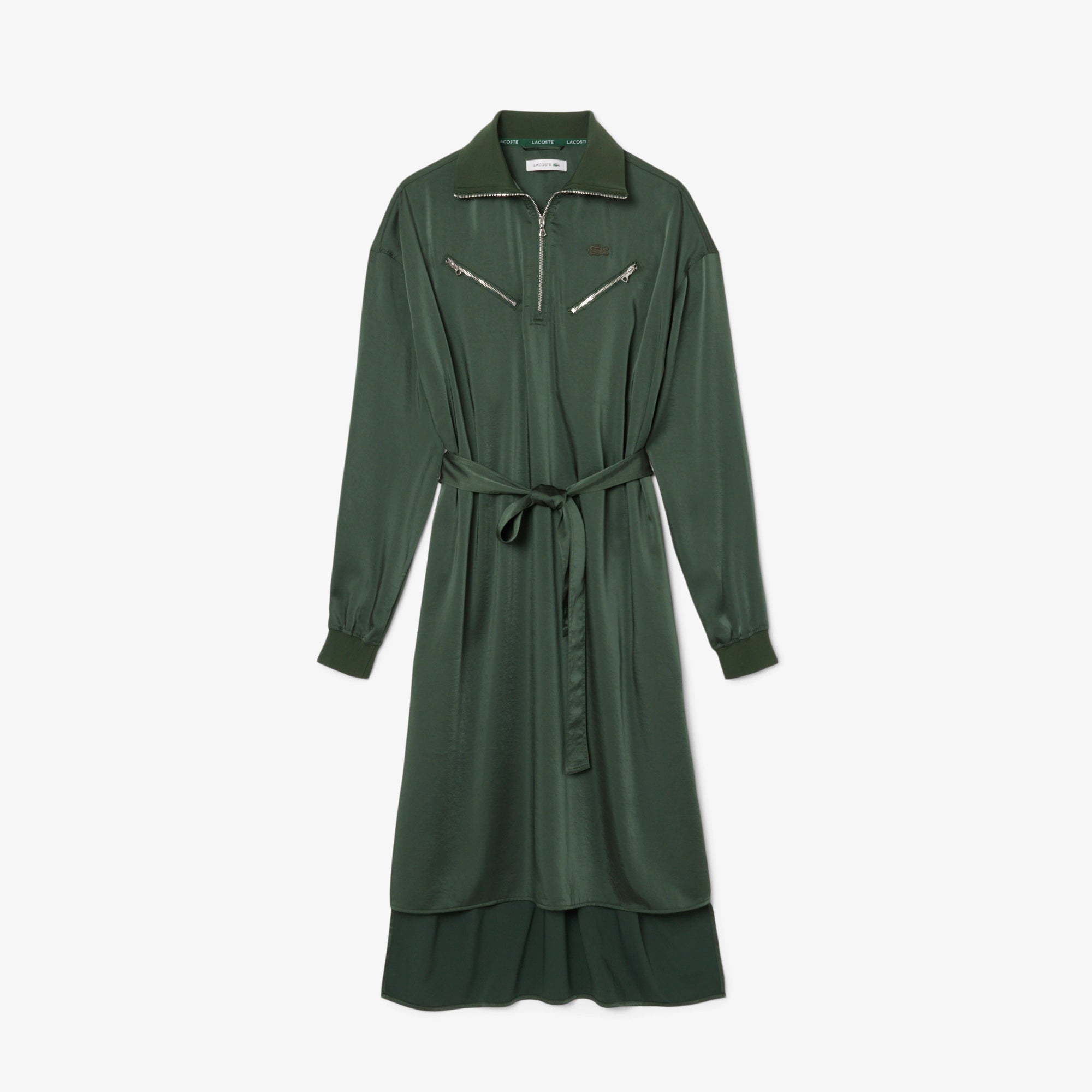 Lacoste Women's Long Sleeve Belted Dress