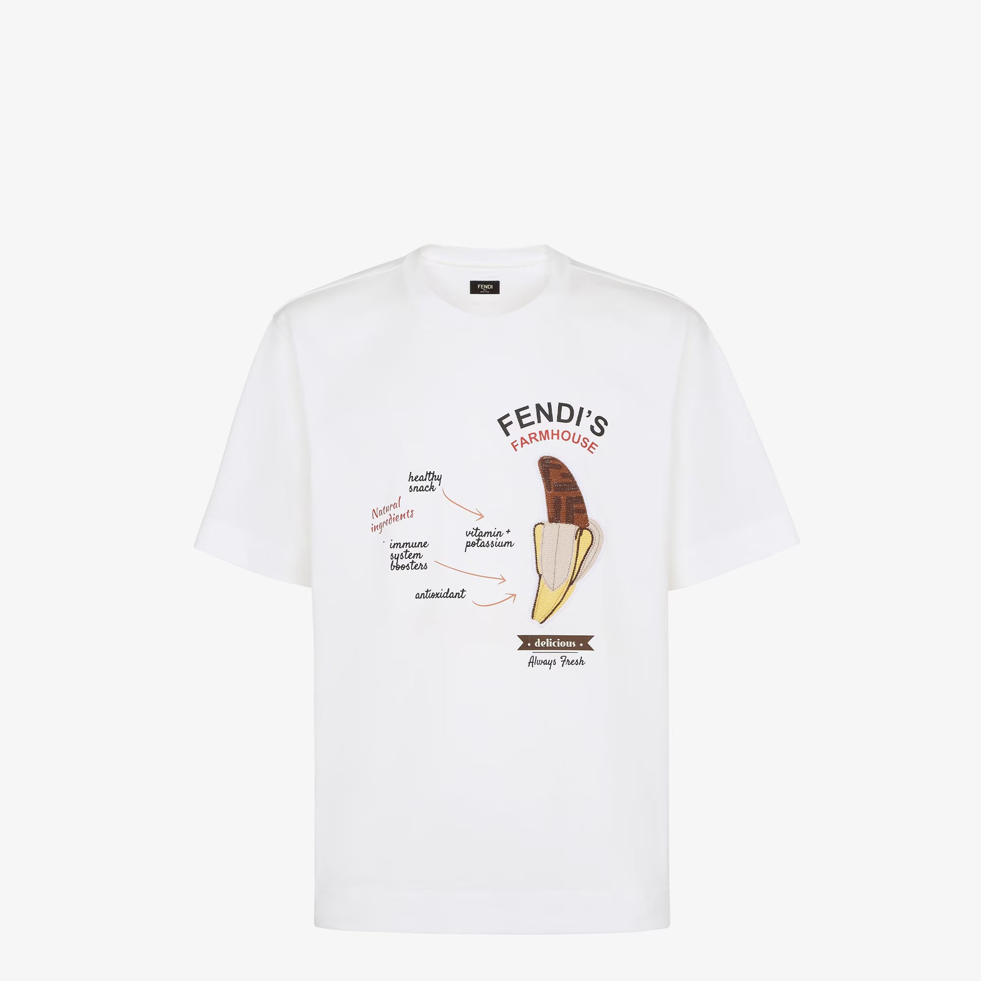 Fendi White cotton Fendilicious T-shirt