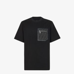 Fendi White cotton T-shirt - Black / White