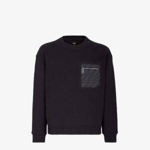 Fendi Black jersey sweatshirt