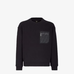 Fendi Black jersey sweatshirt