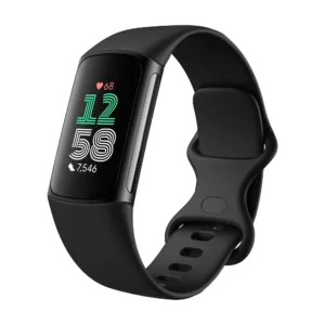 Fitbit Charge 6 Fitness Tracker with Heart Rate, GPS, Premium Membership, Health Tools - Obsidian/Black