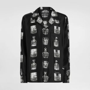 Dolce&Gabbana Silk shirt with liquor print