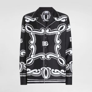 Dolce&Gabbana Silk vanity shirt with bandanna print