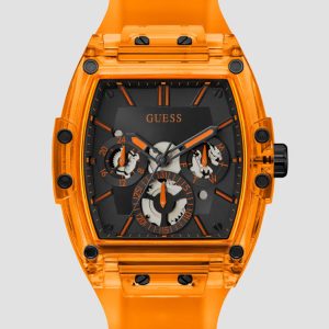 Guess Orange Plastic and Silicone Multifunction Watch
