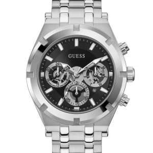 Guess Silver-Tone Multifunction Watch