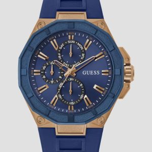 Guess Rose Gold-Tone Silicon Chronograph Watch
