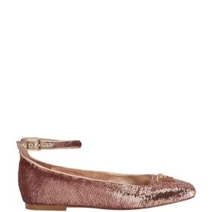Guess Sequin Ankle Strap Ballet Flats