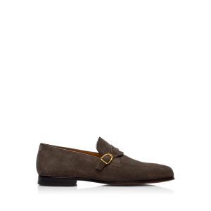 TOM FORD SUEDE GIGI TWISTED BAND BUCKLE LOAFER