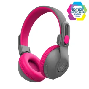 JLab JBuddies Studio 2 Wireless Headphones- Gray/Pink