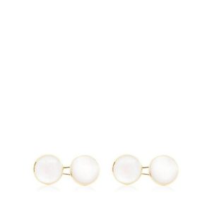 TOM FORD MOTHER OF PEARL ROUND CUFFLINKS