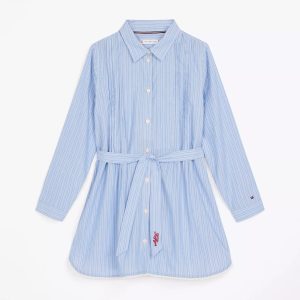 Tommy Hilfiger Kids' Long-Sleeve Stripe Shirtdress