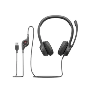 Logitech H390 Wired USB Headset, Stereo Headphones with Noise-Cancelling Microphone, USB