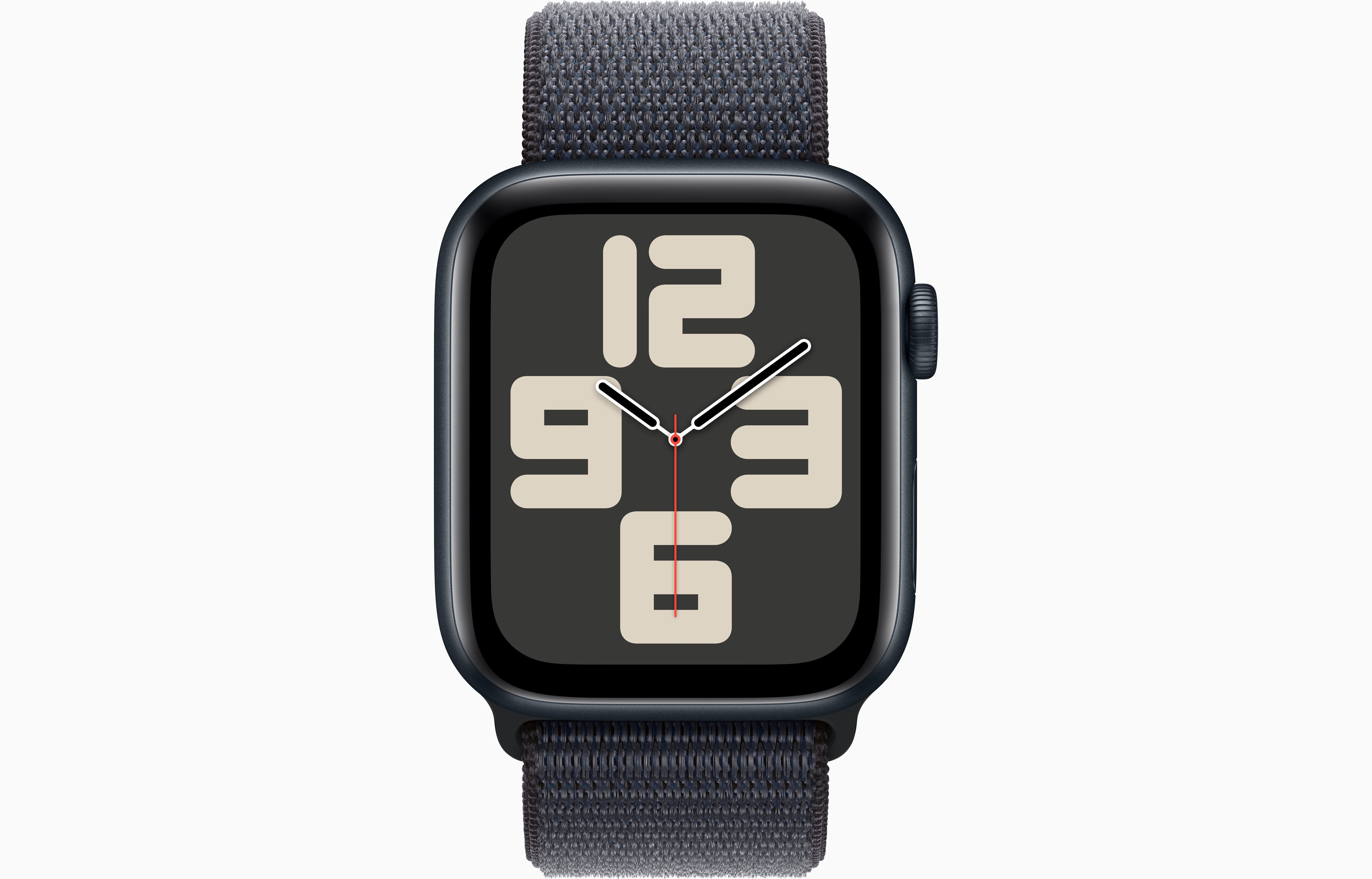 Apple Watch SE GPS, 44mm Silver Aluminum Case with Ink Sport Loop - Image 2