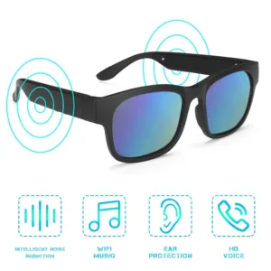 Mesase Unisex Waterproof Smart Sunglasses, Multicolor