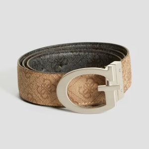 Guess Trey Faux-Leather Signature Belt