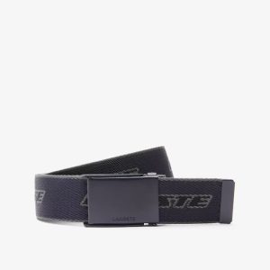 Lacoste Men's Contrast Branded Canvas Belt