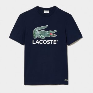 Lacoste Men's Signature Print Cotton T-Shirt
