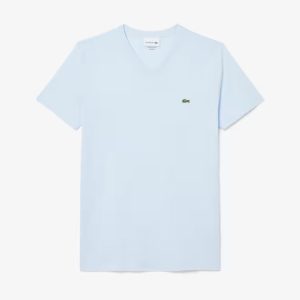 Lacoste Men's Lightweight Pima Cotton V-Neck T-Shirt